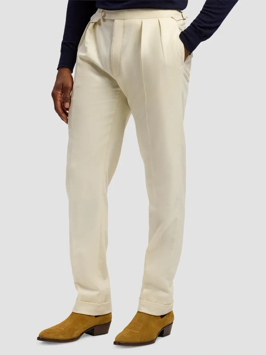 Ralph Lauren Purple Label Men's Gregory Hand-Tailored Wool Trousers | Thumbnail 6