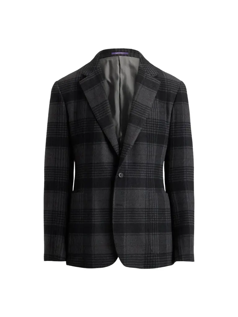 Ralph Lauren Purple Label Men's Glenn Plaid Cashmere Jacket