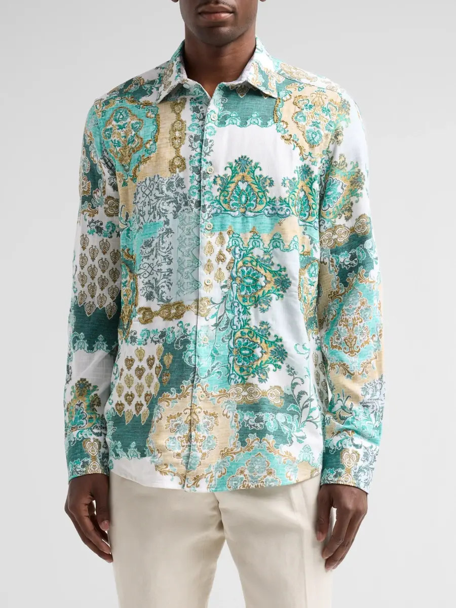 Robert Graham Men's Fairbank Embellished Long-Sleeve Shirt | Thumbnail 4 Robert Graham Men's Fairbank Embellished Long-Sleeve Shirt | Thumbnail 4
