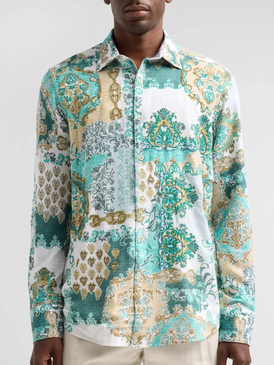 Robert Graham Men's Fairbank Embellished Long-Sleeve Shirt | Thumbnail 5 Robert Graham Men's Fairbank Embellished Long-Sleeve Shirt | Thumbnail 5