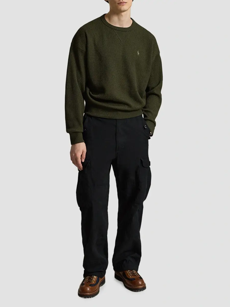 Polo Ralph Lauren Men's Waffle-Knit Sweatshirt | Thumbnail 2 Polo Ralph Lauren Men's Waffle-Knit Sweatshirt | Thumbnail 2