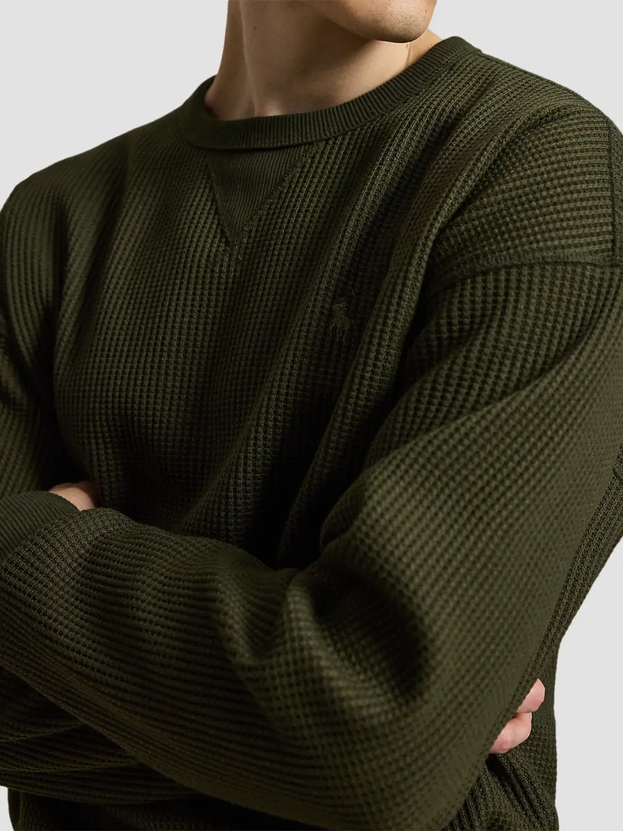Polo Ralph Lauren Men's Waffle-Knit Sweatshirt | Thumbnail 5 Polo Ralph Lauren Men's Waffle-Knit Sweatshirt | Thumbnail 5