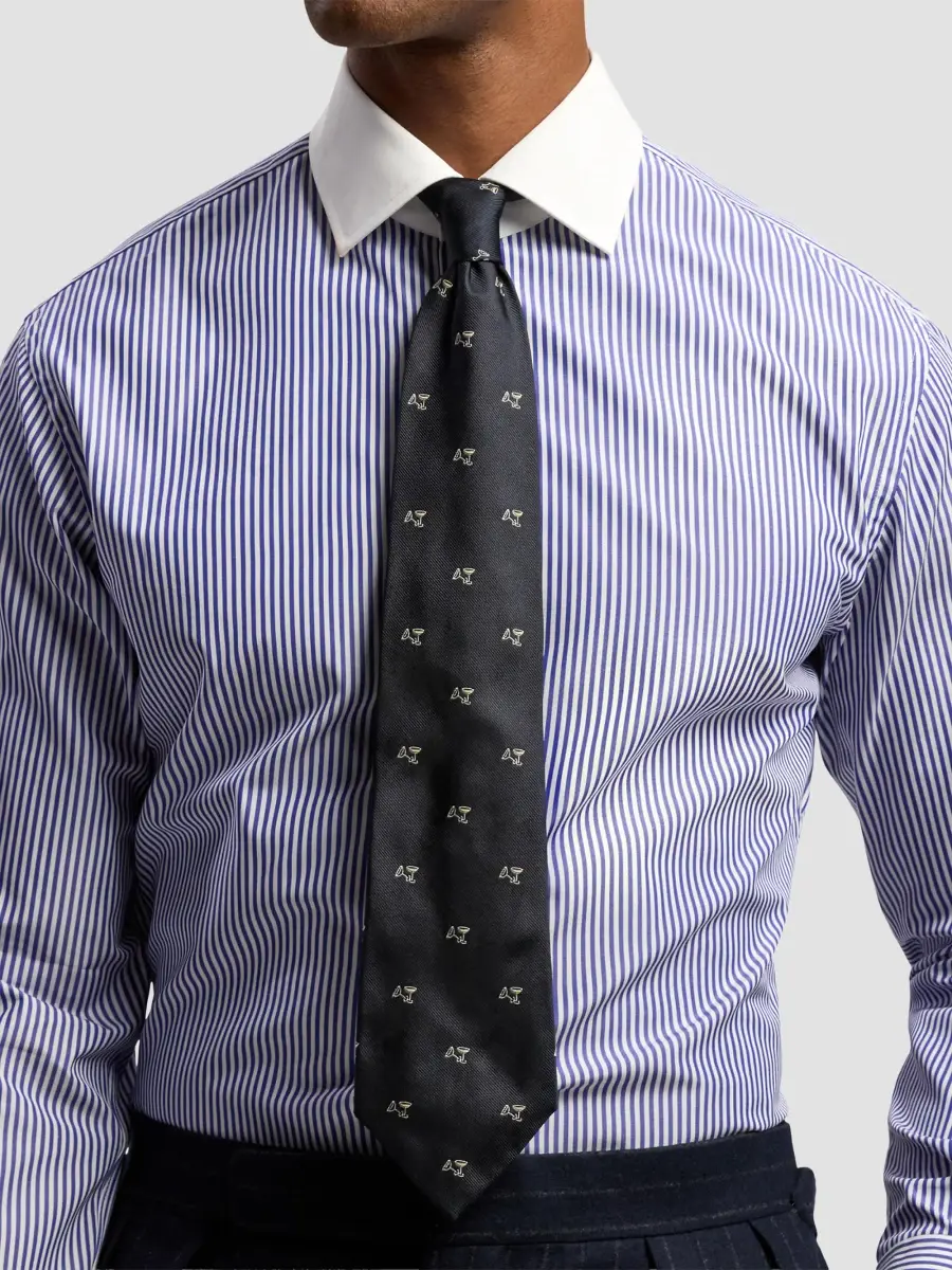 Ralph Lauren Purple Label Men's Martini Cocktail Silk Repp Tie | Thumbnail 2 Ralph Lauren Purple Label Men's Martini Cocktail Silk Repp Tie | Thumbnail 2