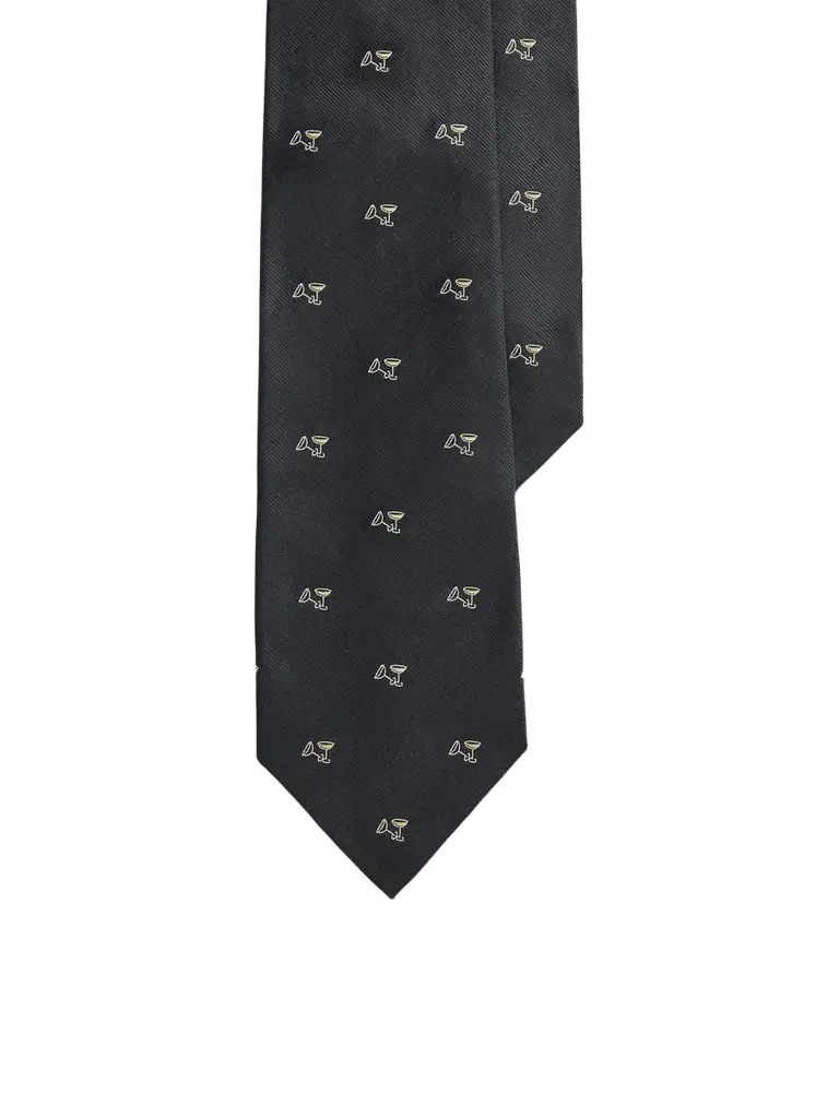 Men's Martini Cocktail Silk Repp Tie