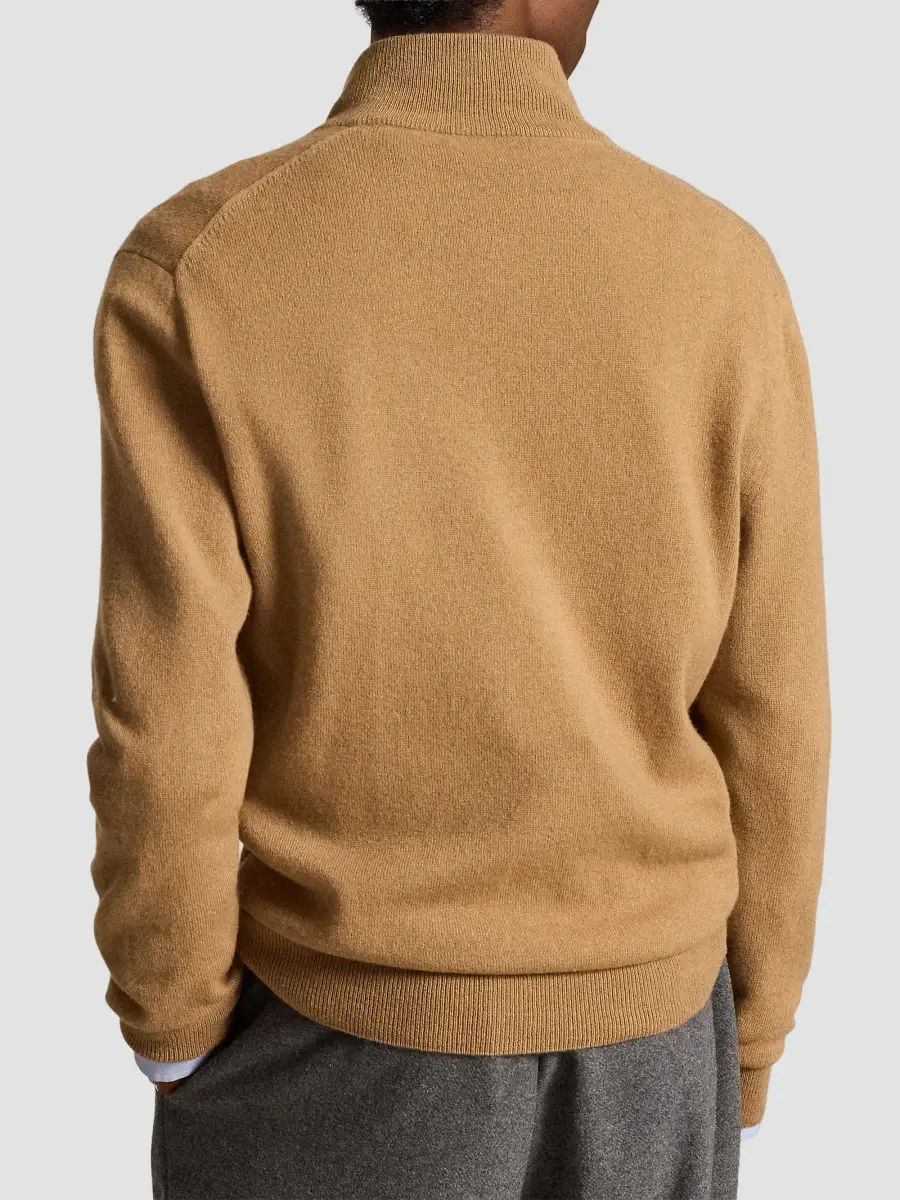 Polo Ralph Lauren Men's Logo Wool Quarter-Zip Sweater | Thumbnail 3 Polo Ralph Lauren Men's Logo Wool Quarter-Zip Sweater | Thumbnail 3