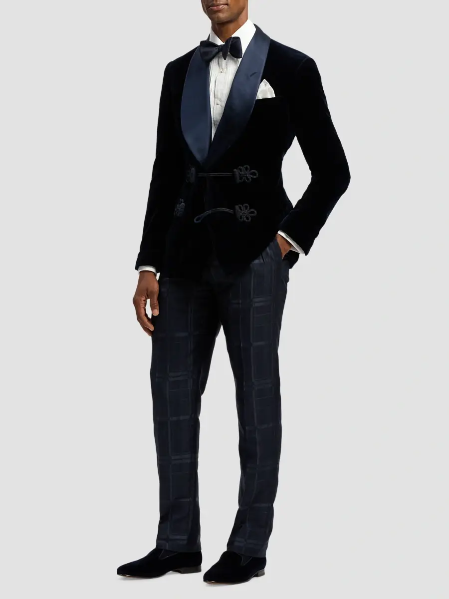 Ralph Lauren Purple Label Men's Plaid Silk-Cashmere Bow Tie | Thumbnail 2 Ralph Lauren Purple Label Men's Plaid Silk-Cashmere Bow Tie | Thumbnail 2