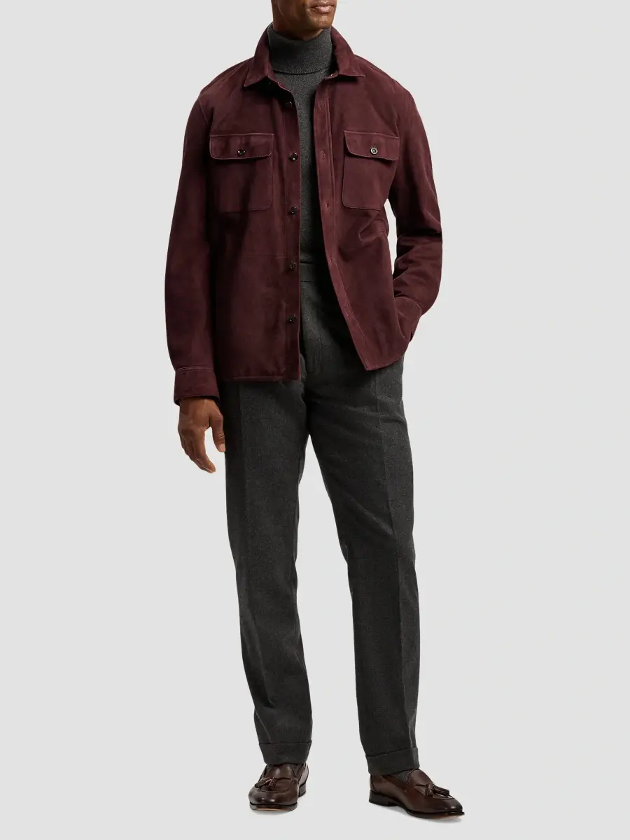Ralph Lauren Purple Label Men's Calloway Suede Shirt Jacket | Thumbnail 2 Ralph Lauren Purple Label Men's Calloway Suede Shirt Jacket | Thumbnail 2