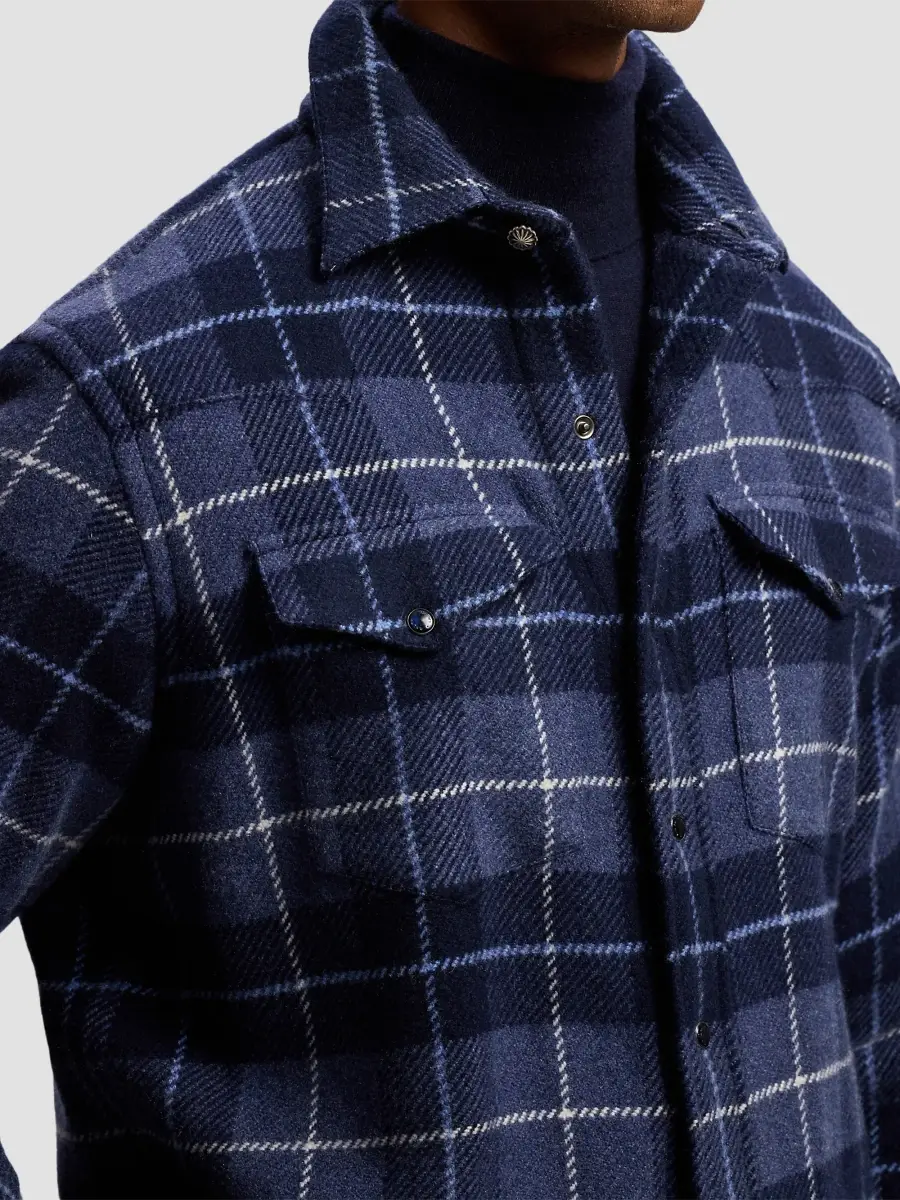 Ralph Lauren Purple Label Men's Plaid Cashmere Western Shirt | Thumbnail 5 Ralph Lauren Purple Label Men's Plaid Cashmere Western Shirt | Thumbnail 5