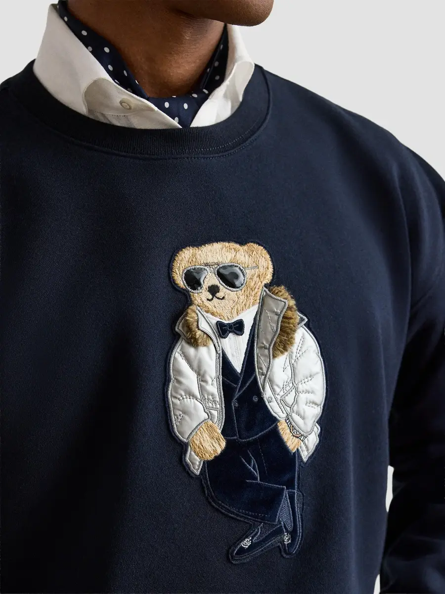Ralph Lauren Purple Label Men's Polo Bear Relaxed-Fit Sweatshirt | Thumbnail 5 Ralph Lauren Purple Label Men's Polo Bear Relaxed-Fit Sweatshirt | Thumbnail 5