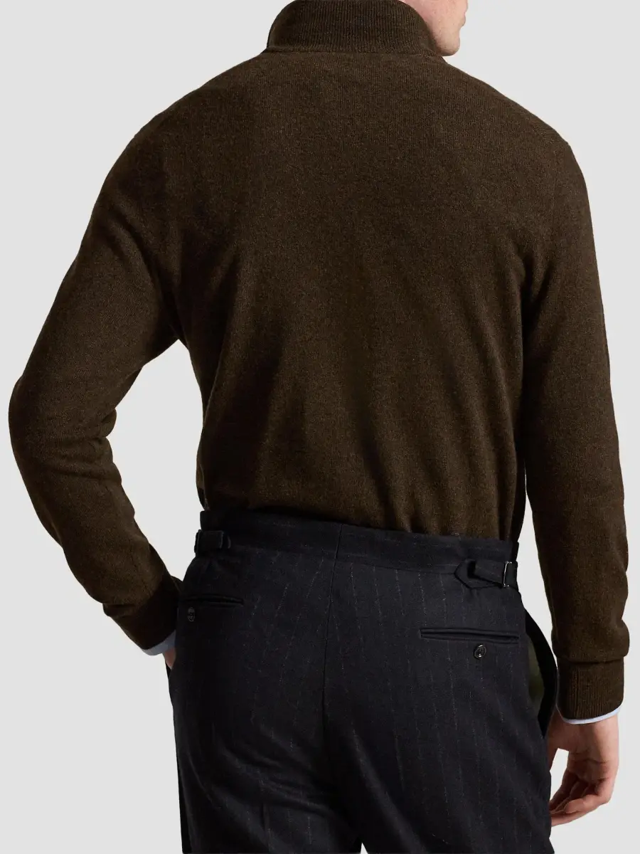 Polo Ralph Lauren Men's Logo Wool Quarter-Zip Sweater | Thumbnail 3 Polo Ralph Lauren Men's Logo Wool Quarter-Zip Sweater | Thumbnail 3