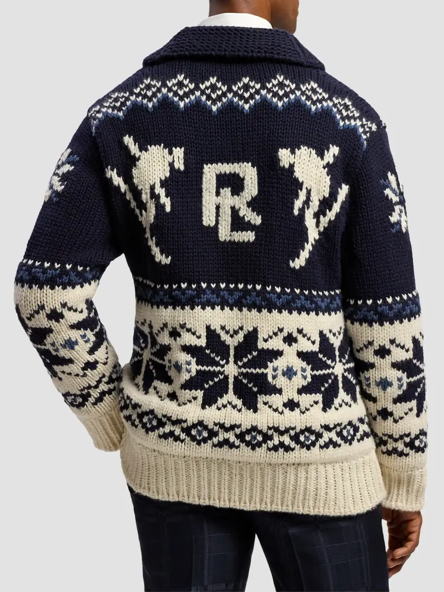 Ralph Lauren Purple Label Men's Fair-Isle Wool-Cashmere Cardigan | Thumbnail 3