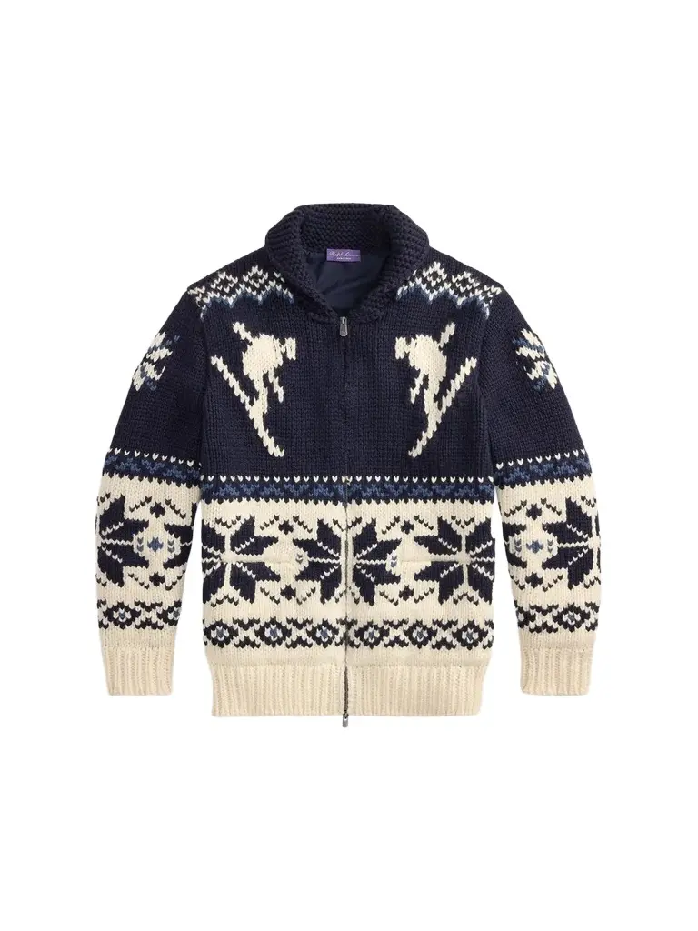 Ralph Lauren Purple Label Men's Fair-Isle Wool-Cashmere Cardigan