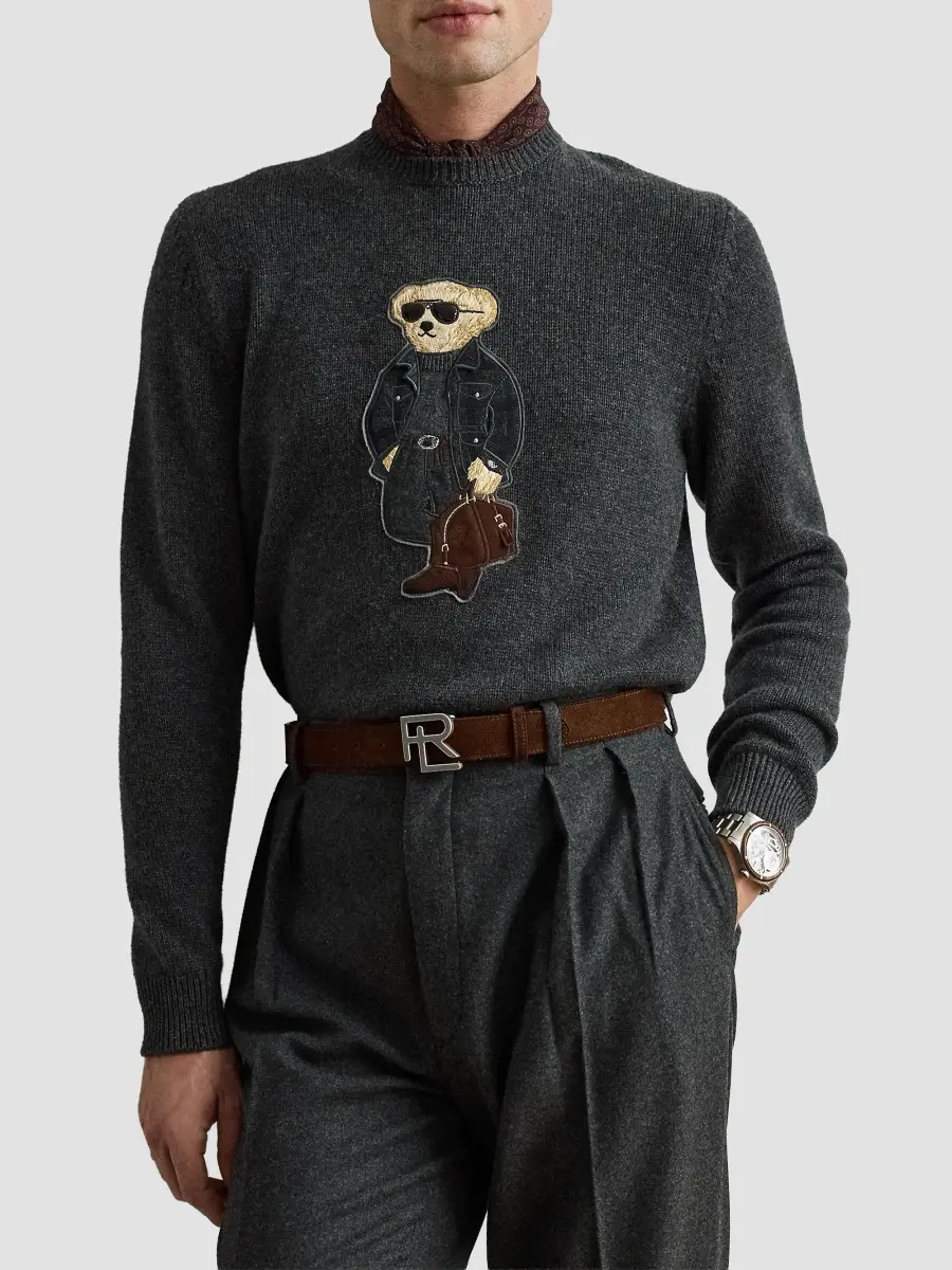 Ralph Lauren Purple Label Men's Polo Bear Cashmere Sweater | Thumbnail 4