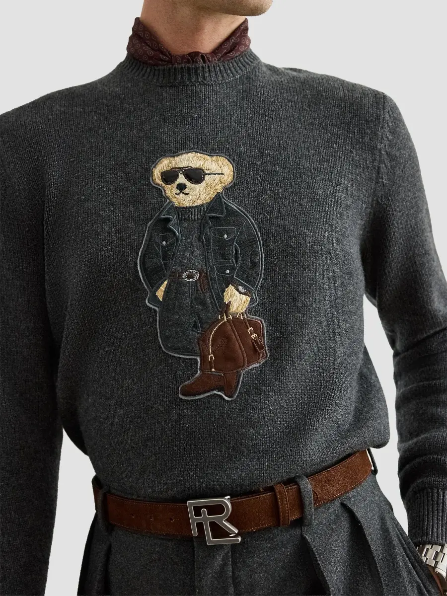 Ralph Lauren Purple Label Men's Polo Bear Cashmere Sweater | Thumbnail 5
