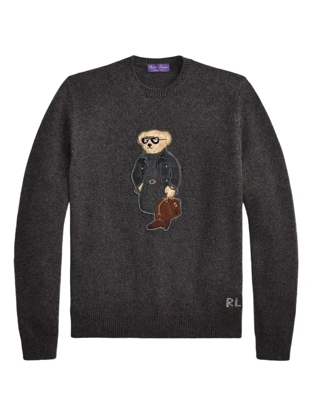 Men's Polo Bear Cashmere Sweater