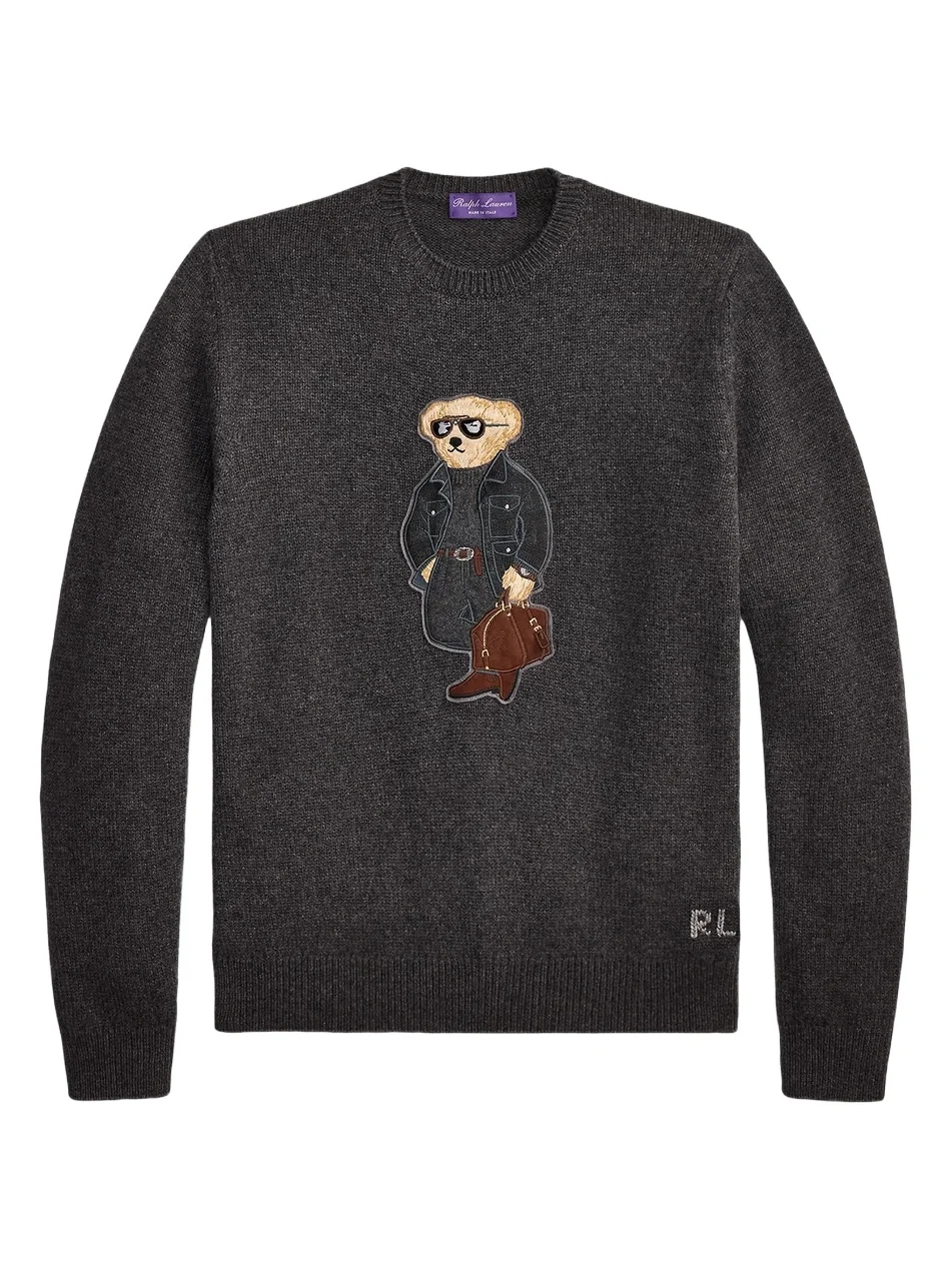 Men's Polo Bear Cashmere Sweater Men's Polo Bear Cashmere Sweater