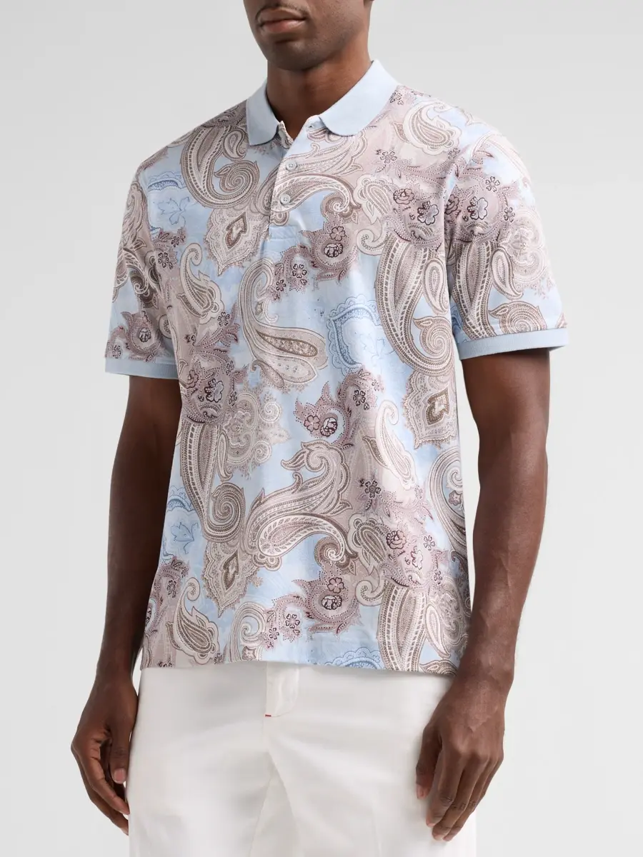Robert Graham Men's Creswell Paisley Cotton Polo Shirt | Thumbnail 4 Robert Graham Men's Creswell Paisley Cotton Polo Shirt | Thumbnail 4