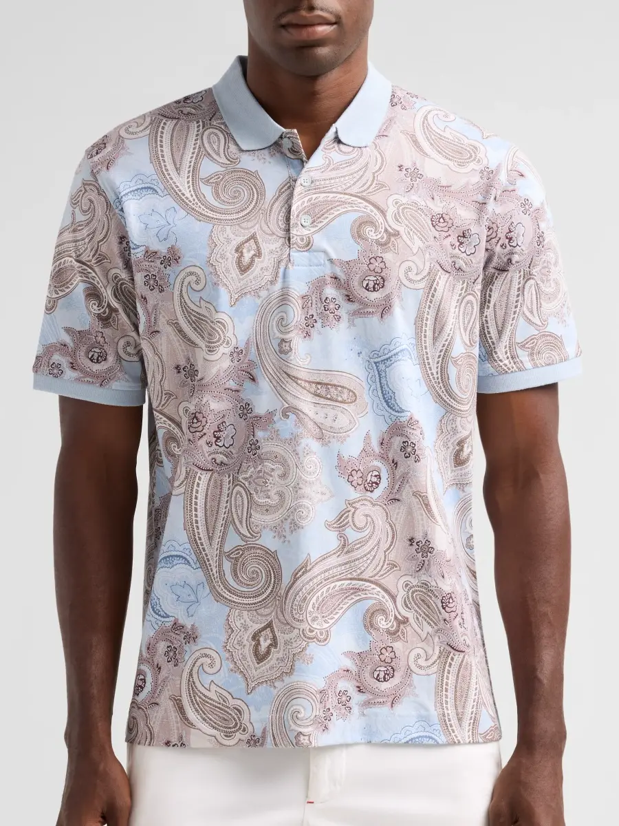 Robert Graham Men's Creswell Paisley Cotton Polo Shirt | Thumbnail 5 Robert Graham Men's Creswell Paisley Cotton Polo Shirt | Thumbnail 5