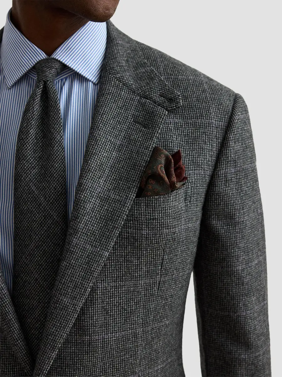Ralph Lauren Purple Label Men's Paisley Silk Pocket Square | Thumbnail 2 Ralph Lauren Purple Label Men's Paisley Silk Pocket Square | Thumbnail 2