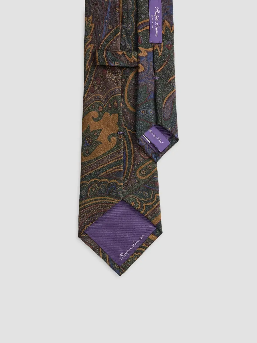 Ralph Lauren Purple Label Men's Paisley Silk Tie | Thumbnail 4 Ralph Lauren Purple Label Men's Paisley Silk Tie | Thumbnail 4