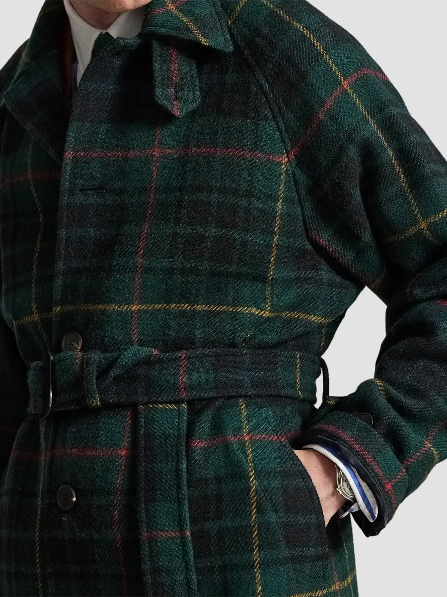 Polo Ralph Lauren Men's Plaid Tweed Balmacaan Coat | Thumbnail 6 Polo Ralph Lauren Men's Plaid Tweed Balmacaan Coat | Thumbnail 6