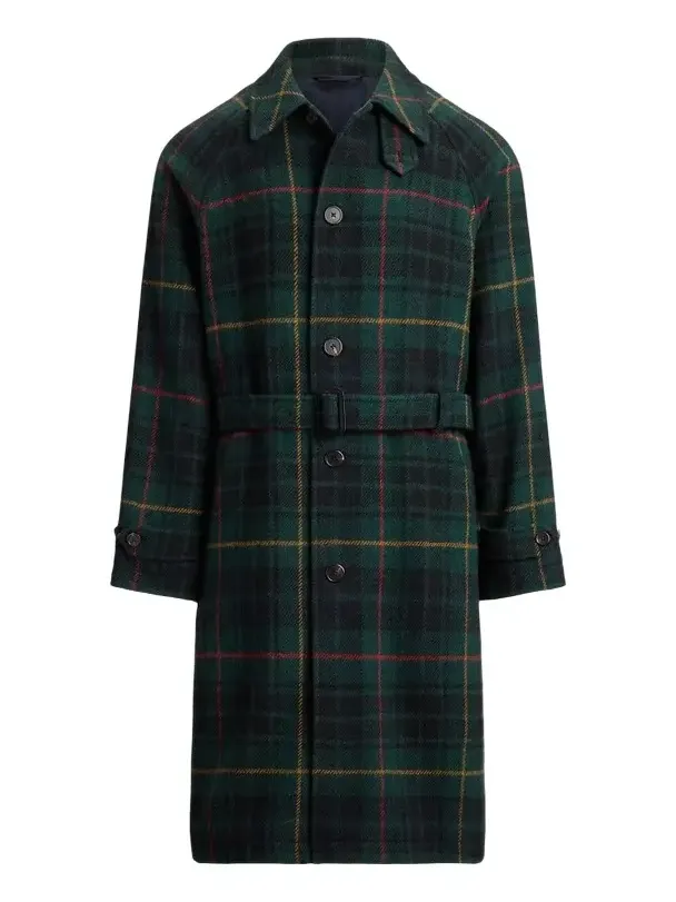 Polo Ralph Lauren Men's Plaid Tweed Balmacaan Coat