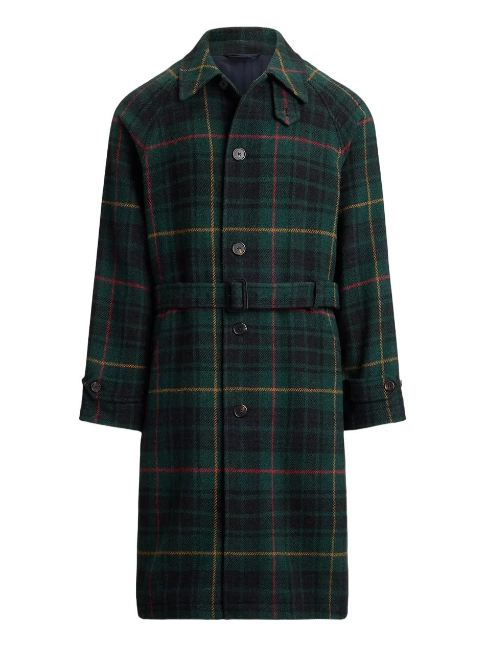 Polo Ralph Lauren Men's Plaid Tweed Balmacaan Coat