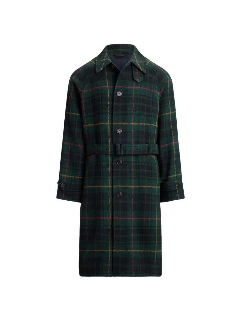 Polo Ralph Lauren Men's Plaid Tweed Balmacaan Coat