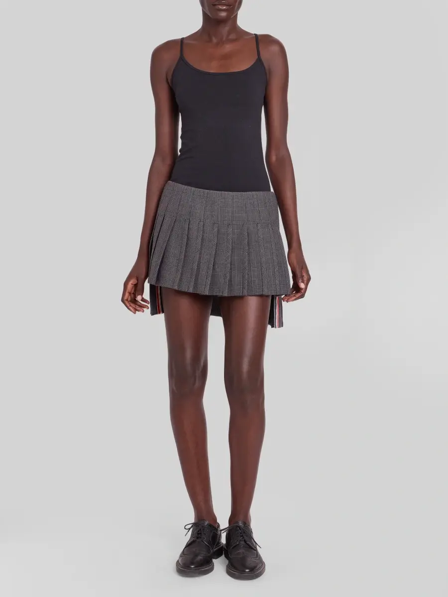 Thom Browne Women's Plaid Virgin-Wool Pleated Mini Skirt | Thumbnail 2