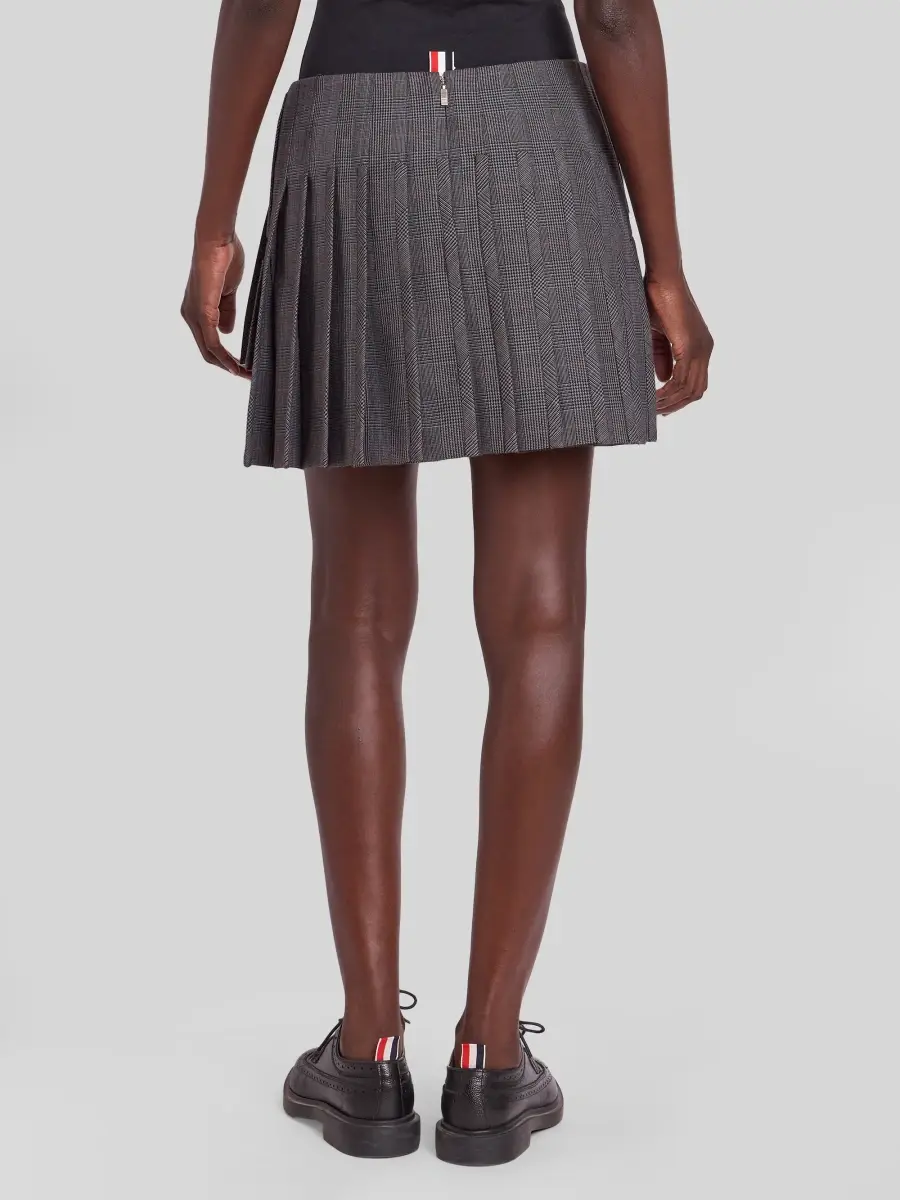 Thom Browne Women's Plaid Virgin-Wool Pleated Mini Skirt | Thumbnail 3