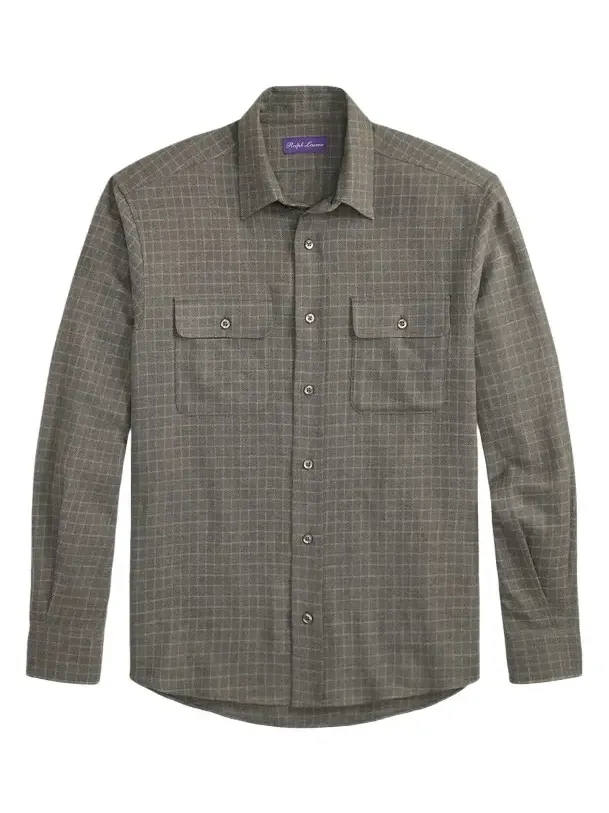 Men's Tattersall Cotton Flannel Shirt