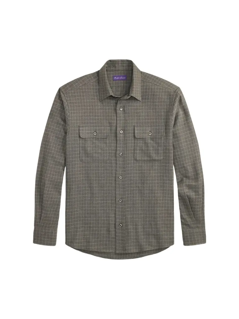 Ralph Lauren Purple Label Men's Tattersall Cotton Flannel Shirt
