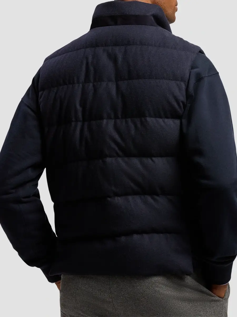 Ralph Lauren Purple Label Men's Harwick Cashmere-Blend Down Vest | Thumbnail 3 Ralph Lauren Purple Label Men's Harwick Cashmere-Blend Down Vest | Thumbnail 3