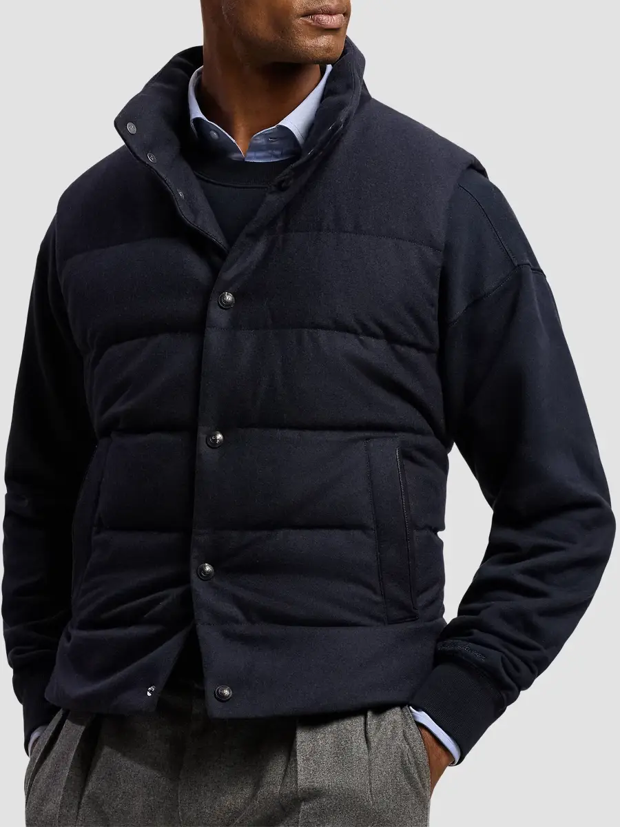Ralph Lauren Purple Label Men's Harwick Cashmere-Blend Down Vest | Thumbnail 8 Ralph Lauren Purple Label Men's Harwick Cashmere-Blend Down Vest | Thumbnail 8