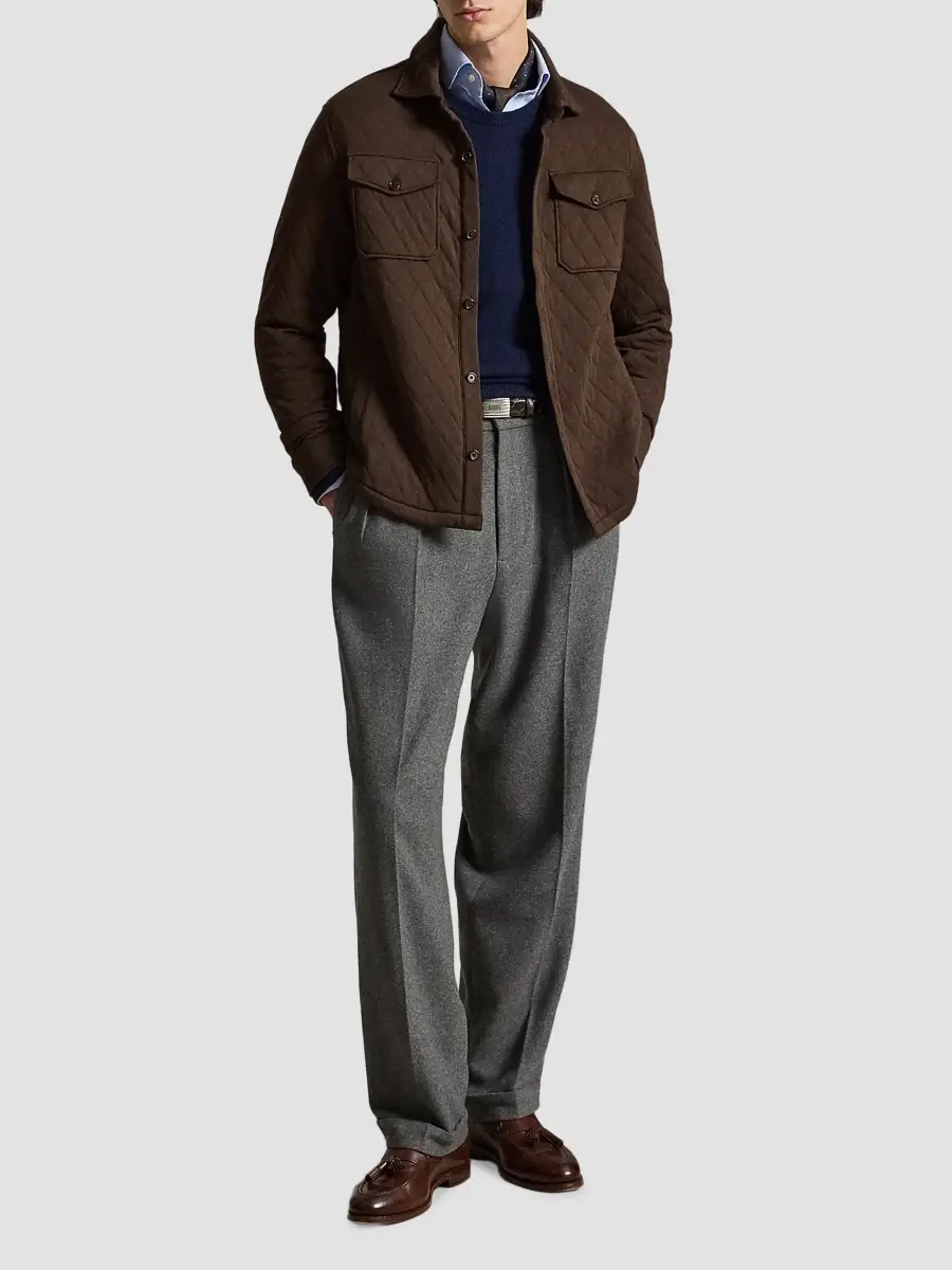 Polo Ralph Lauren Men's Cotton-Blend Jersey Quilted Shirt Jacket | Thumbnail 2 Polo Ralph Lauren Men's Cotton-Blend Jersey Quilted Shirt Jacket | Thumbnail 2