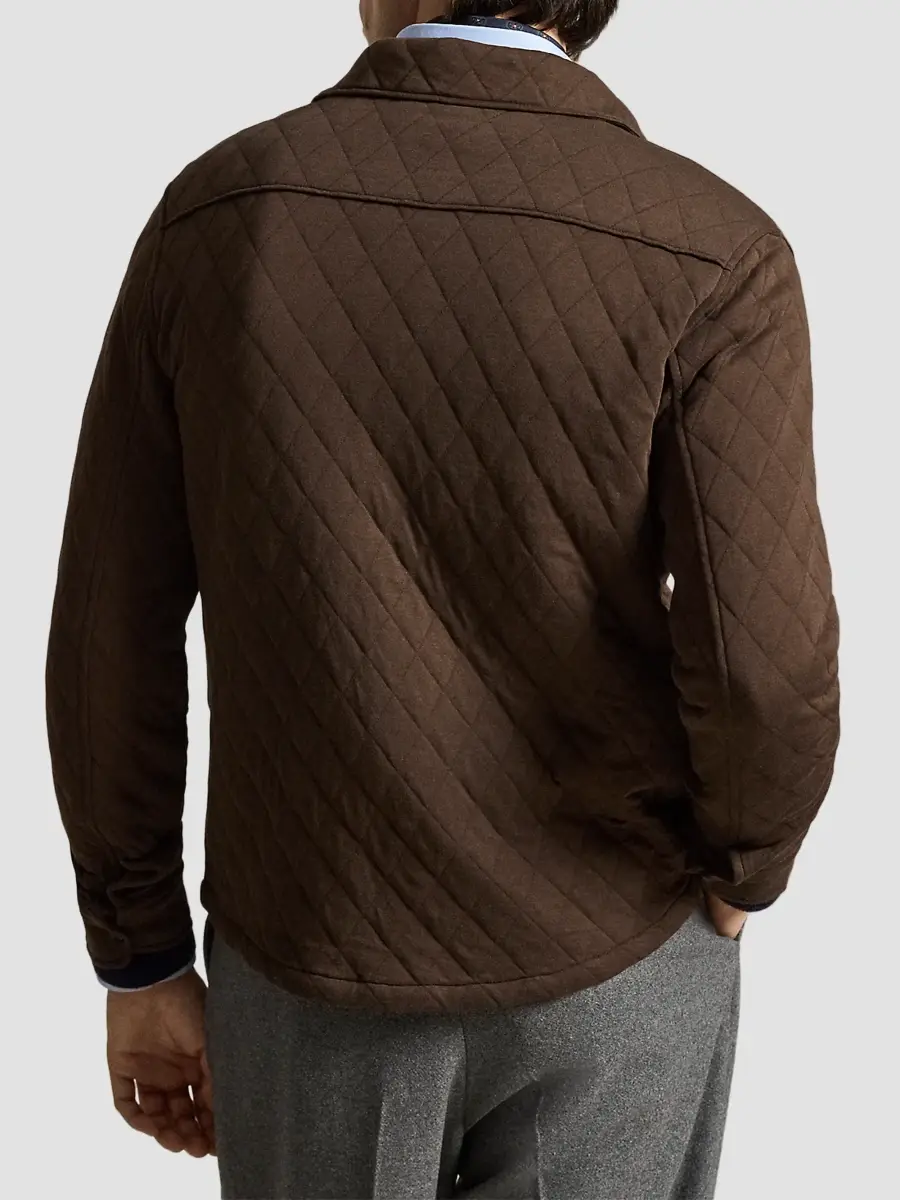 Polo Ralph Lauren Men's Cotton-Blend Jersey Quilted Shirt Jacket | Thumbnail 3 Polo Ralph Lauren Men's Cotton-Blend Jersey Quilted Shirt Jacket | Thumbnail 3