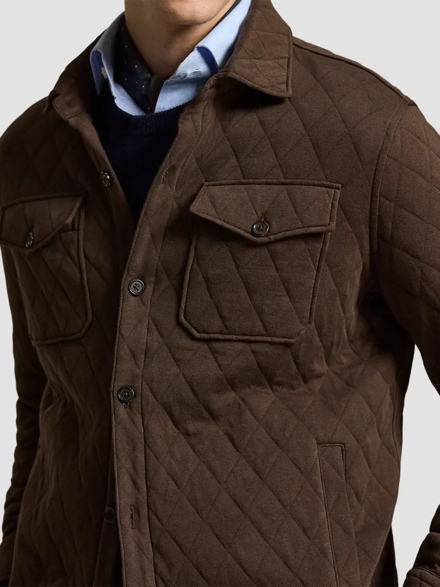 Polo Ralph Lauren Men's Cotton-Blend Jersey Quilted Shirt Jacket | Thumbnail 5 Polo Ralph Lauren Men's Cotton-Blend Jersey Quilted Shirt Jacket | Thumbnail 5