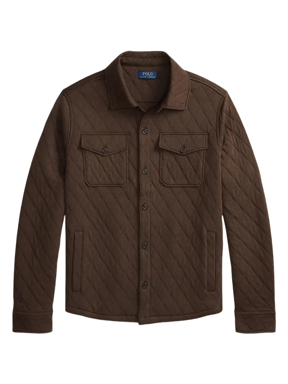 Men's Cotton-Blend Jersey Quilted Shirt Jacket Men's Cotton-Blend Jersey Quilted Shirt Jacket