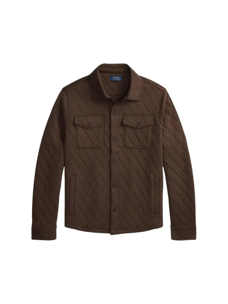 Polo Ralph Lauren Men's Cotton-Blend Jersey Quilted Shirt Jacket