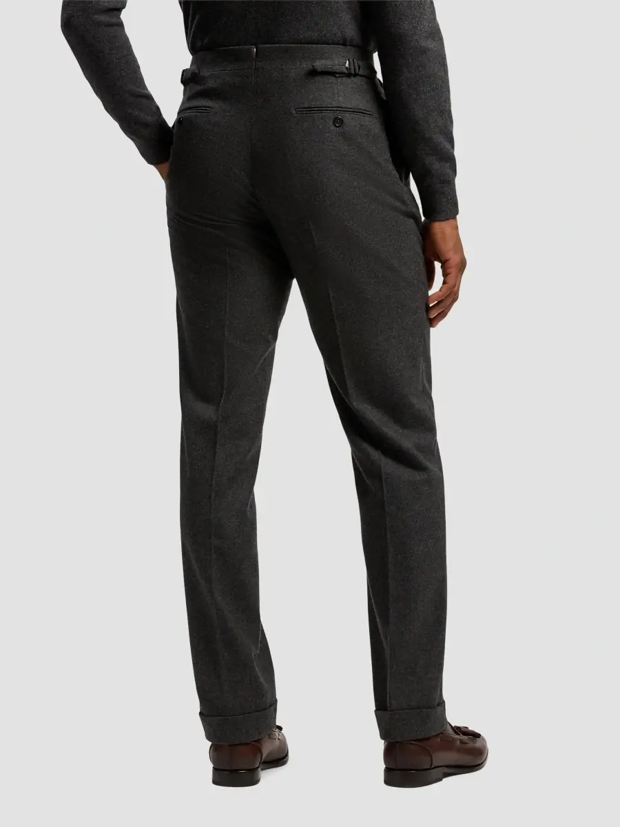 Ralph Lauren Purple Label Men's Gregory Hand-Tailored Pleated Wool Trousers | Thumbnail 3