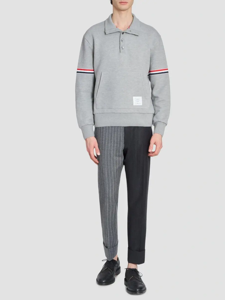 Thom Browne Men's RWB Engineered Stripe Loopback Sweatshirt | Thumbnail 2