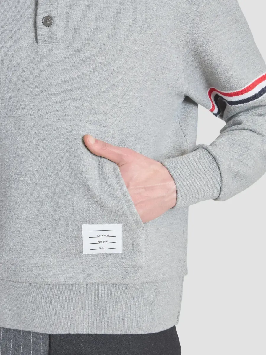 Thom Browne Men's RWB Engineered Stripe Loopback Sweatshirt | Thumbnail 6