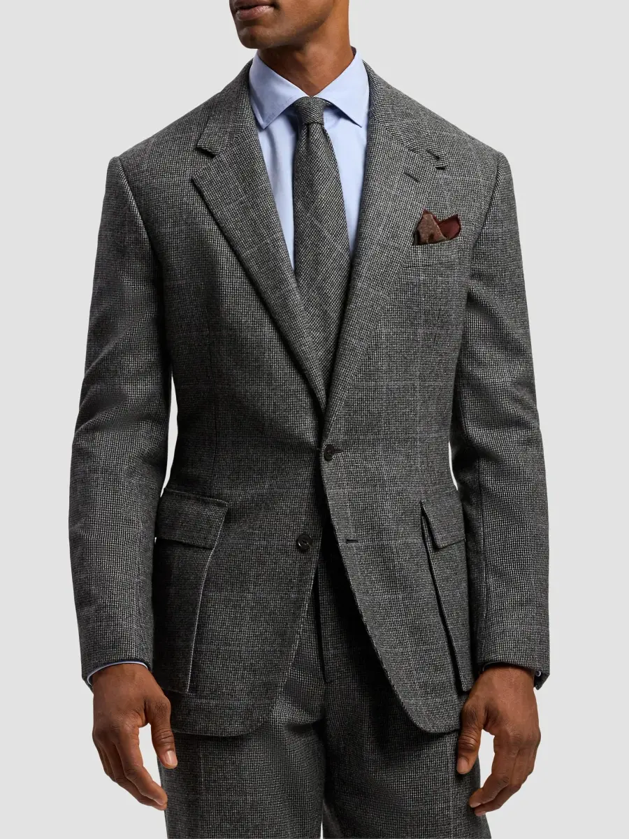 Ralph Lauren Purple Label Men's Glenn Hand-Tailored Tick-Weave Jacket | Thumbnail 4