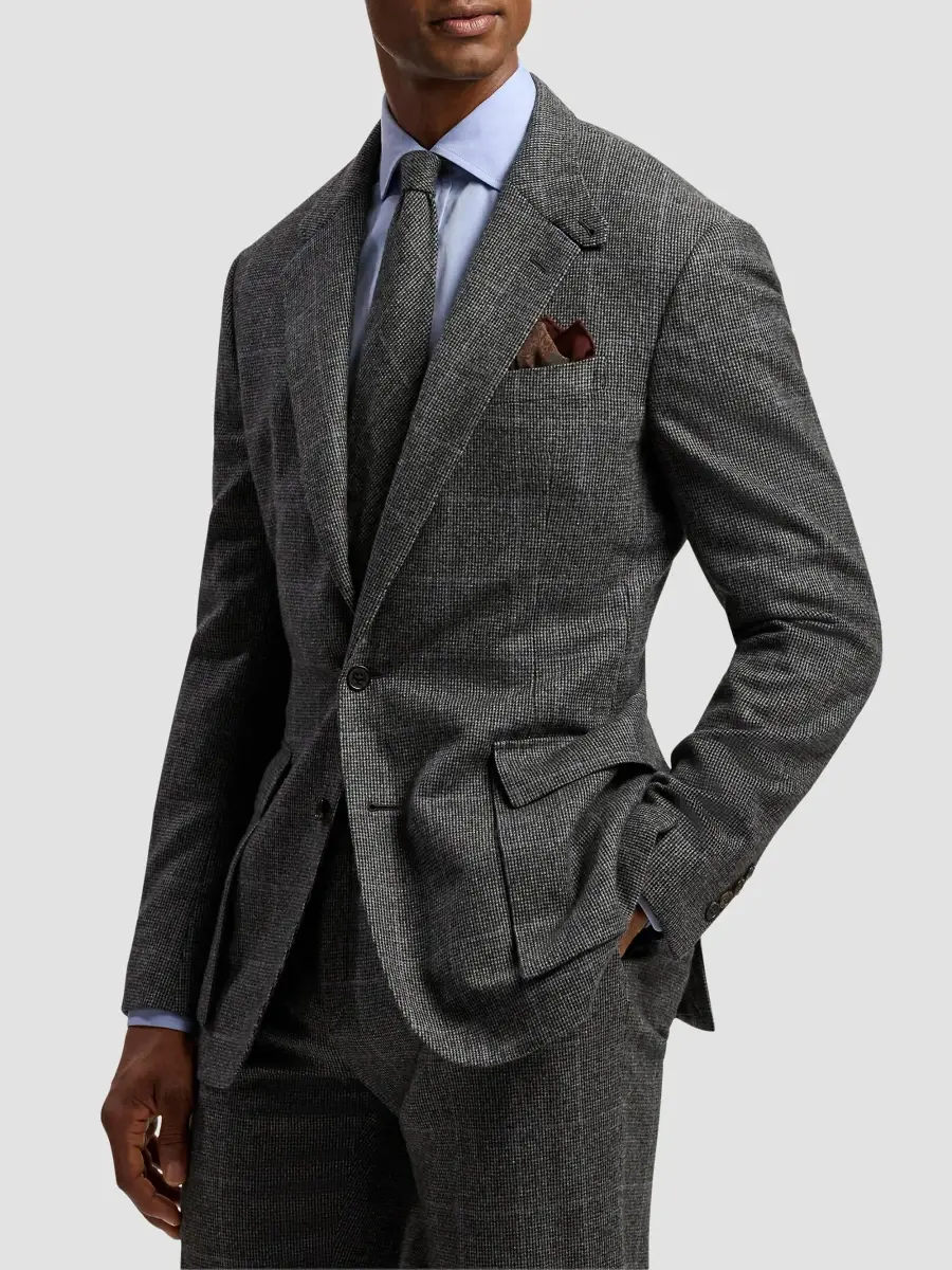 Ralph Lauren Purple Label Men's Glenn Hand-Tailored Tick-Weave Jacket | Thumbnail 7