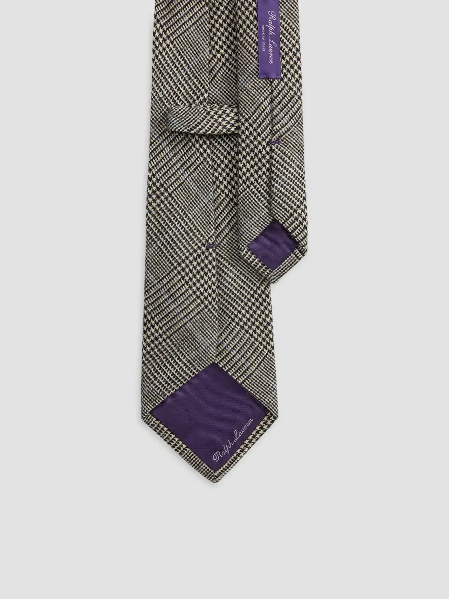 Ralph Lauren Purple Label Men's Glen Check Wool-Silk-Cashmere Tie | Thumbnail 2 Ralph Lauren Purple Label Men's Glen Check Wool-Silk-Cashmere Tie | Thumbnail 2