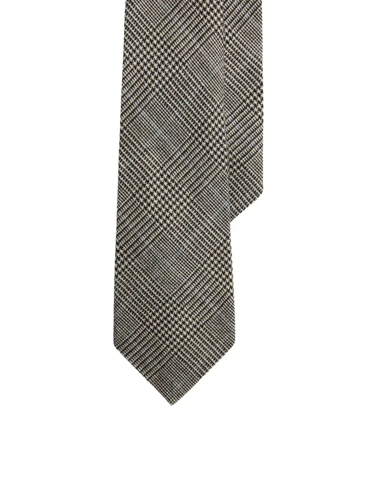 Ralph Lauren Purple Label Men's Glen Check Wool-Silk-Cashmere Tie