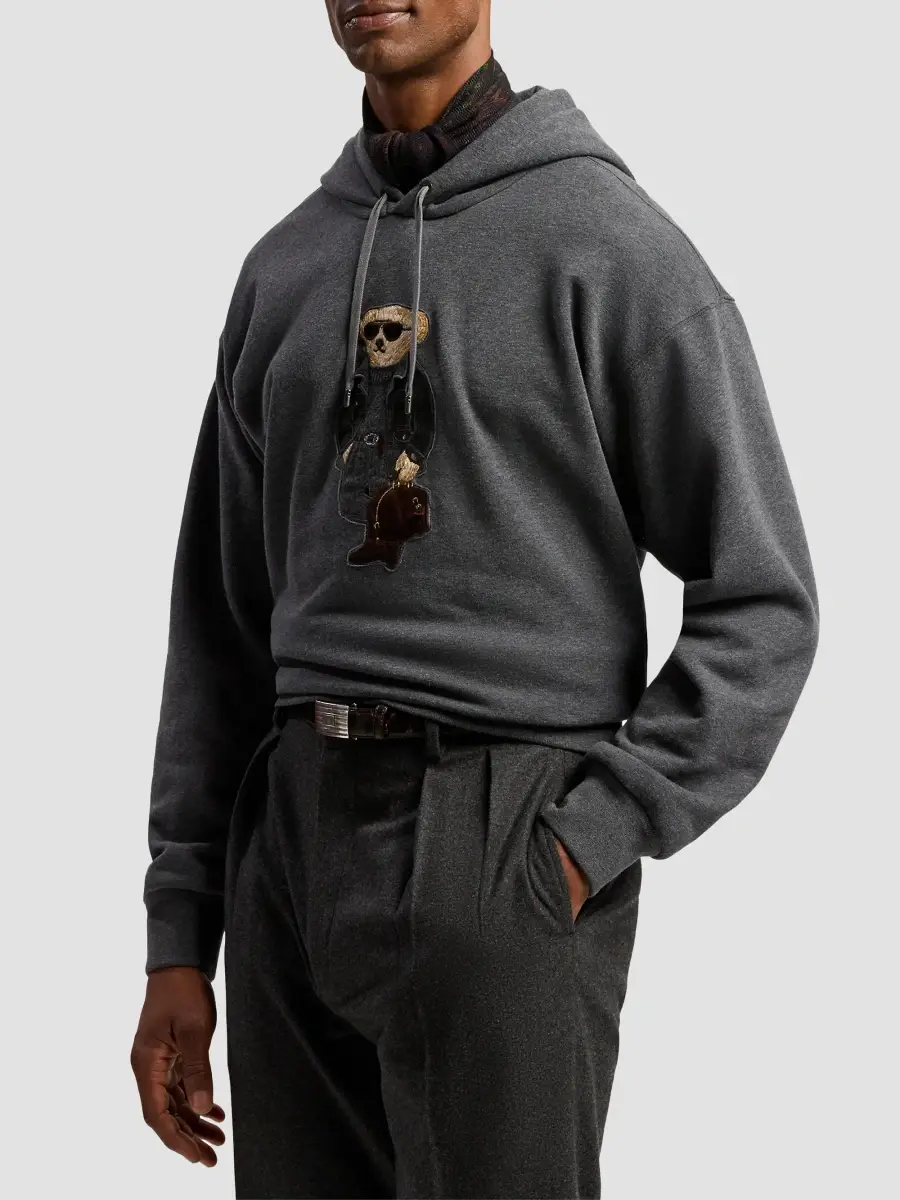 Ralph Lauren Purple Label Men's Polo Bear Cotton-Blend Fleece Hoodie | Thumbnail 6 Ralph Lauren Purple Label Men's Polo Bear Cotton-Blend Fleece Hoodie | Thumbnail 6