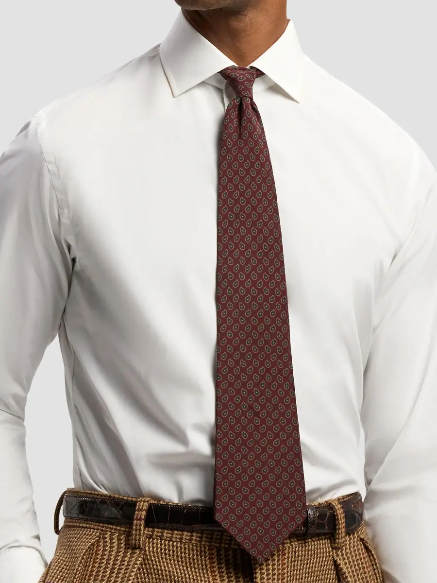 Ralph Lauren Purple Label Men's Micro-Paisley Silk Tie | Thumbnail 2 Ralph Lauren Purple Label Men's Micro-Paisley Silk Tie | Thumbnail 2