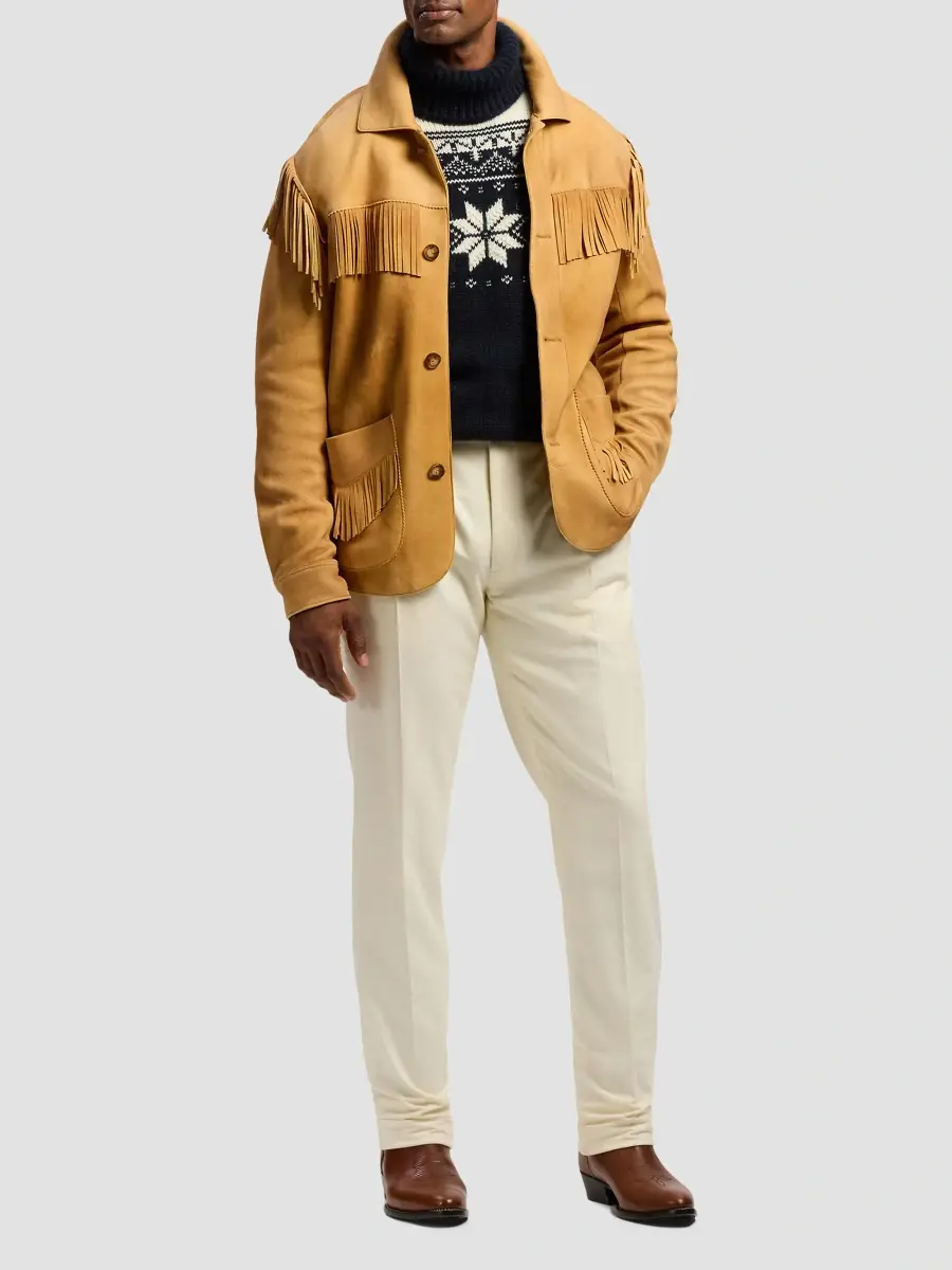 Ralph Lauren Purple Label Men's Carson Fringe Suede Jacket | Thumbnail 2 Ralph Lauren Purple Label Men's Carson Fringe Suede Jacket | Thumbnail 2