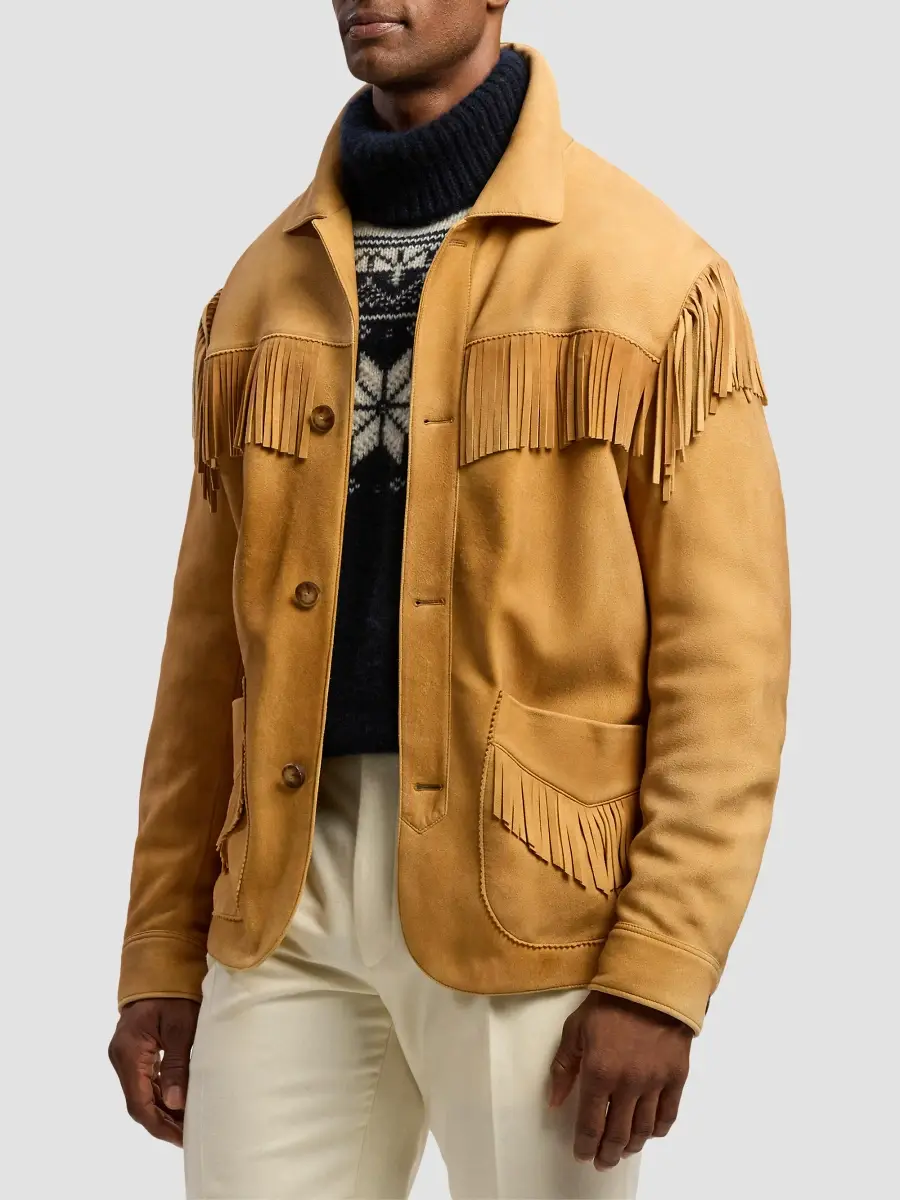 Ralph Lauren Purple Label Men's Carson Fringe Suede Jacket | Thumbnail 6 Ralph Lauren Purple Label Men's Carson Fringe Suede Jacket | Thumbnail 6